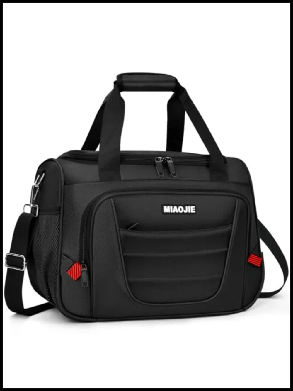 Travel Duffel Bag Airplane Carry On Personal Item Gym Bag 16in Black 23L